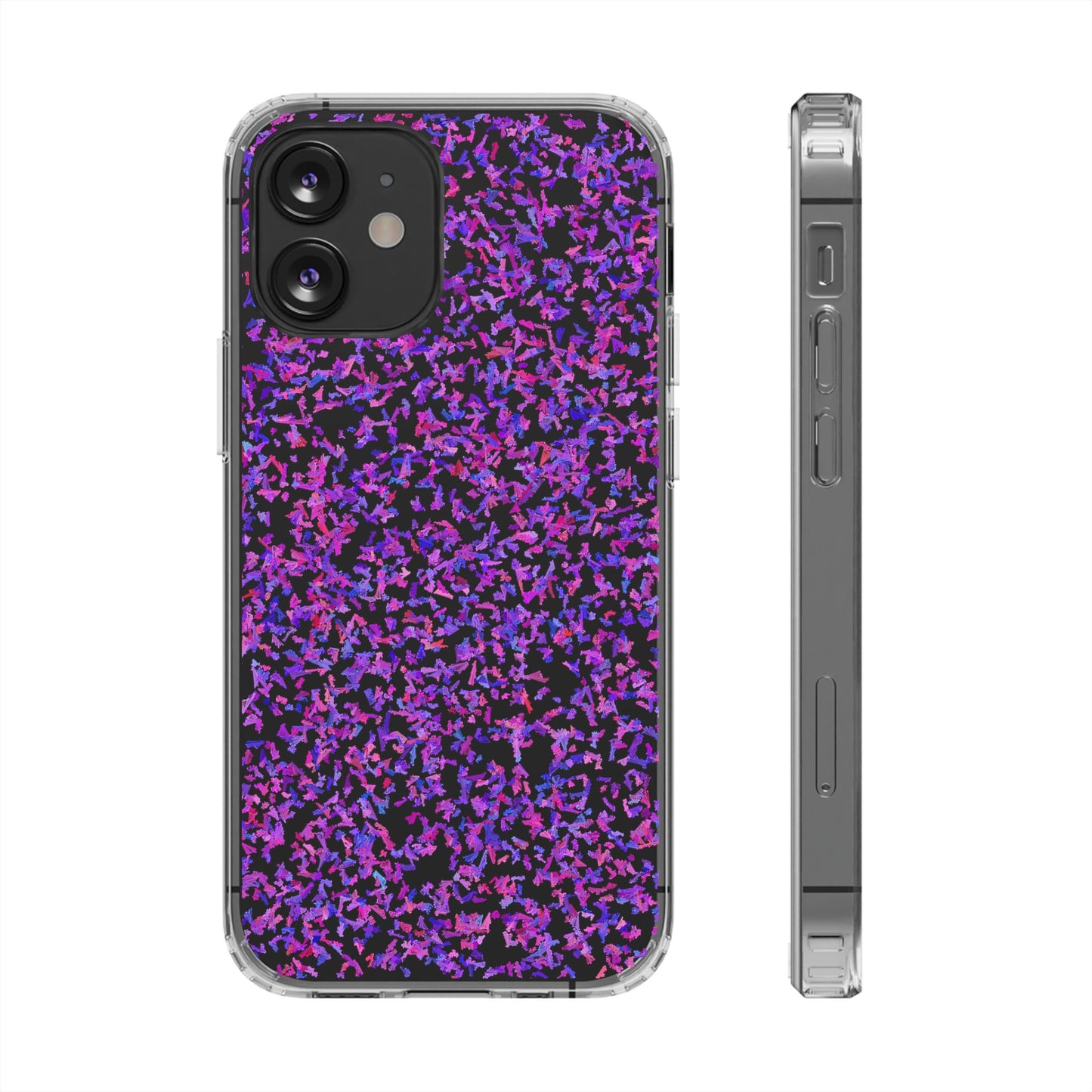 Clear iPhone and Android Cases Ft. Purple Leaves