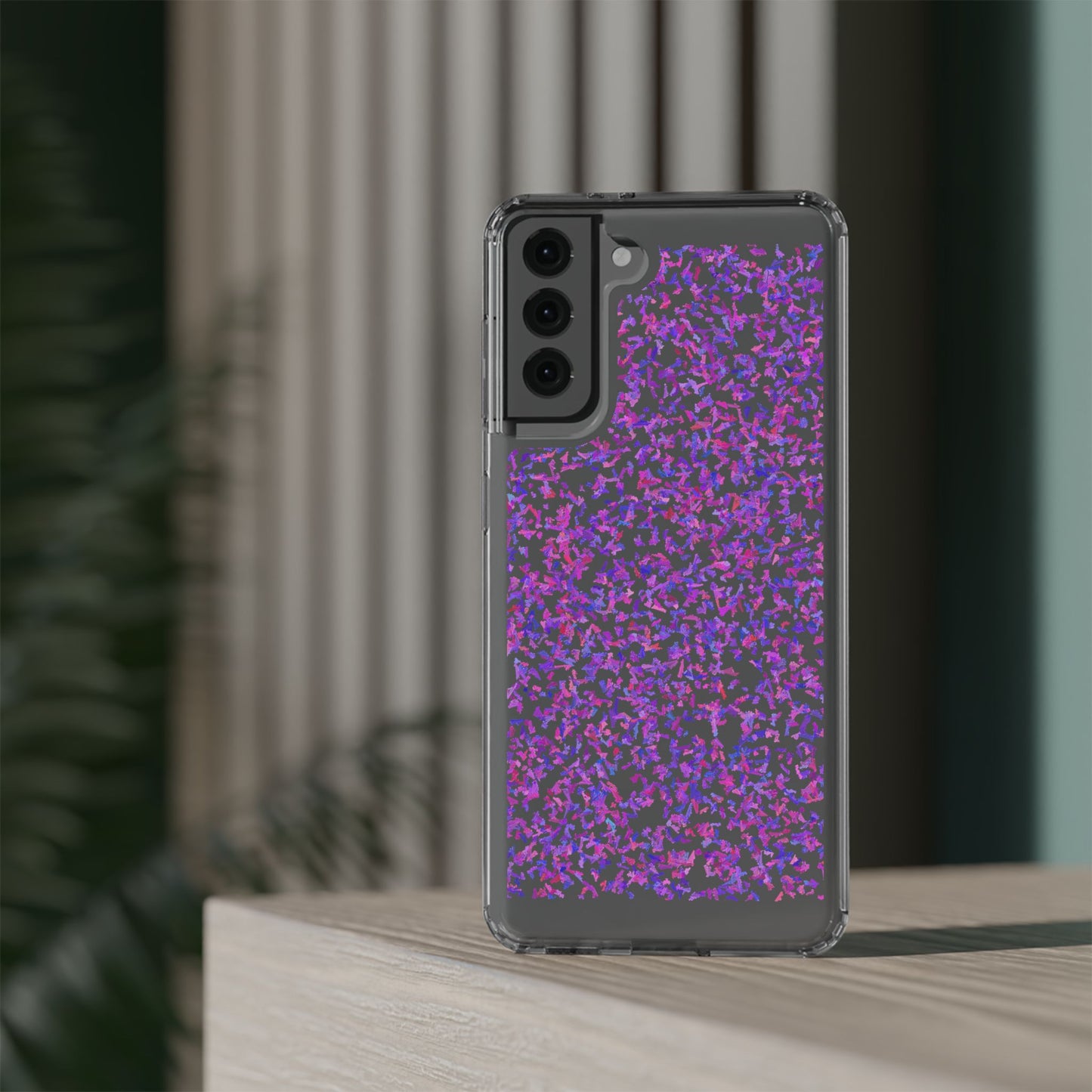 Clear iPhone and Android Cases Ft. Purple Leaves