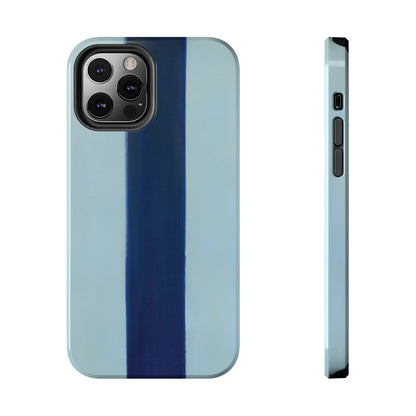 Strong Apple iPhone Case Ft. Minimal Blue Stripe