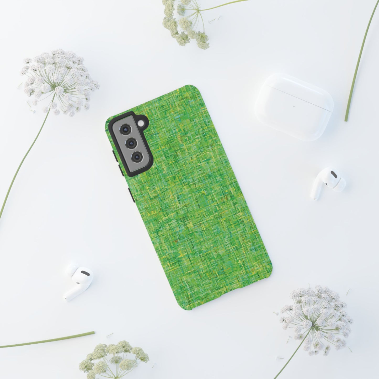 Tough Phone Case Ft. Acrylic Linear Green