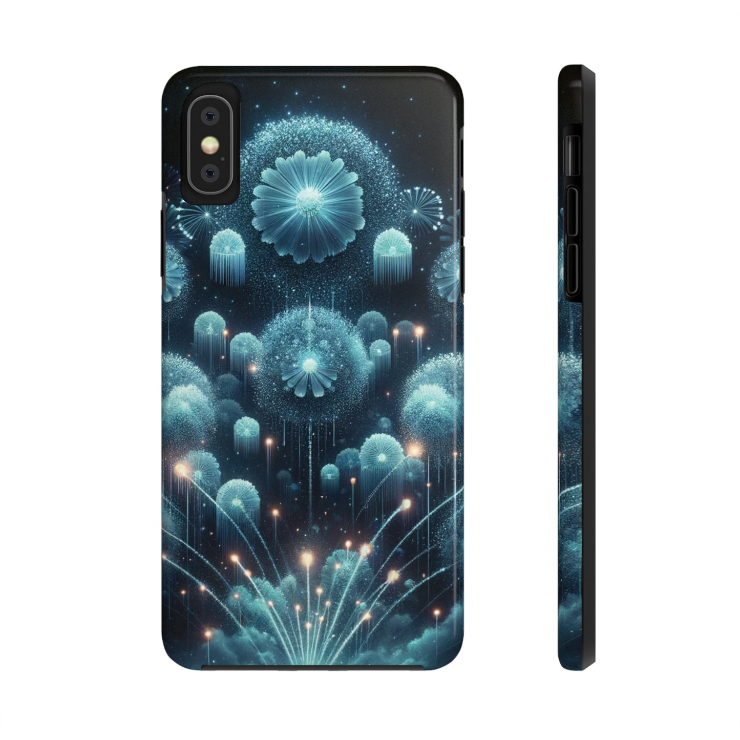 ToughDrop Apple iPhone Case Ft. Blue Dot New Year Fireworks