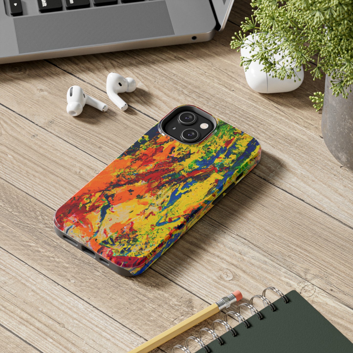 Tough Case-Mate iPhone Case Ft. Abstract Yellow Orange