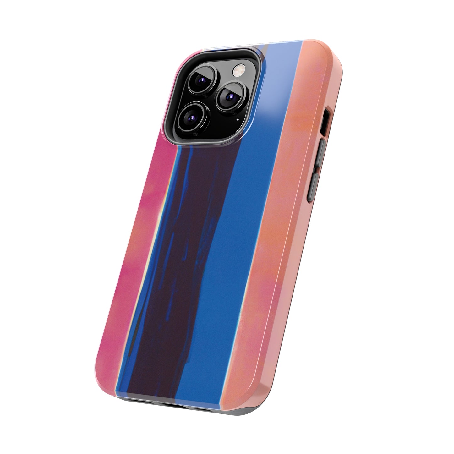 Strong Apple iPhone Case Ft. Minimal Blue Pink