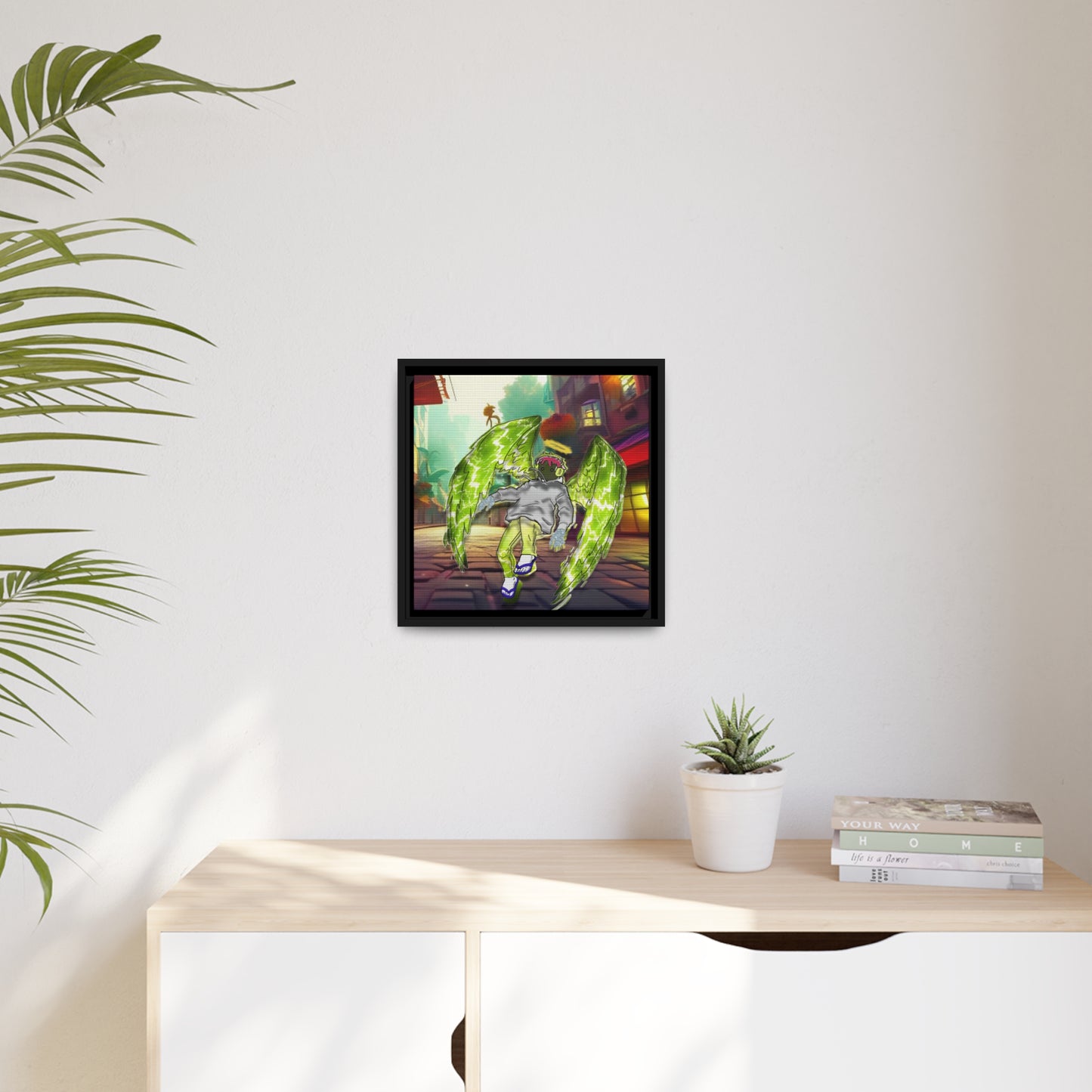 14" Square Framed Canvas: Anxel XRPL NFT 70 by GkongX