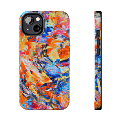 Tough Apple iPhone Case Ft. Abstract Blue and Orange