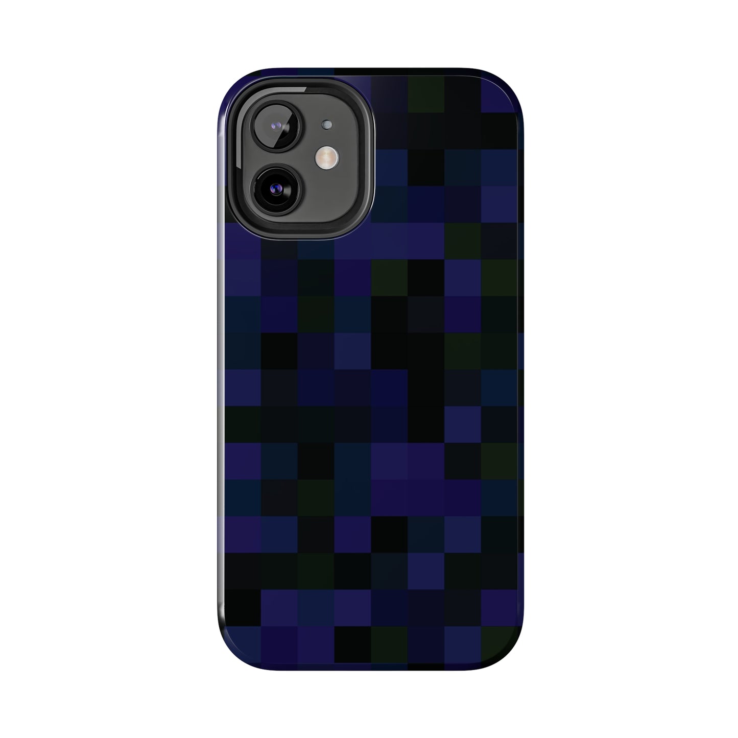 Strong Apple iPhone Case Ft. Dark Blue Pixels