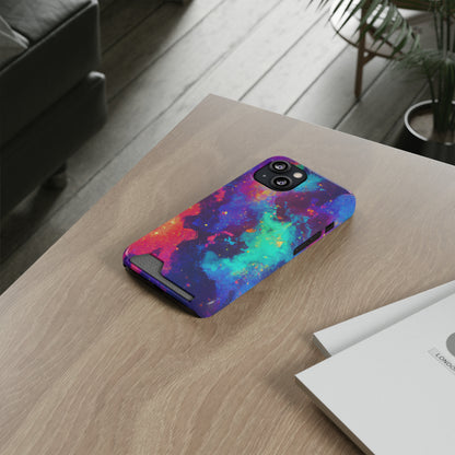 iPhone and Samsung Cases with Card Holder Ft. Abstract Space