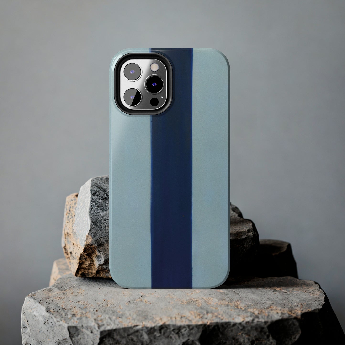 Strong Apple iPhone Case Ft. Minimal Blue Stripe