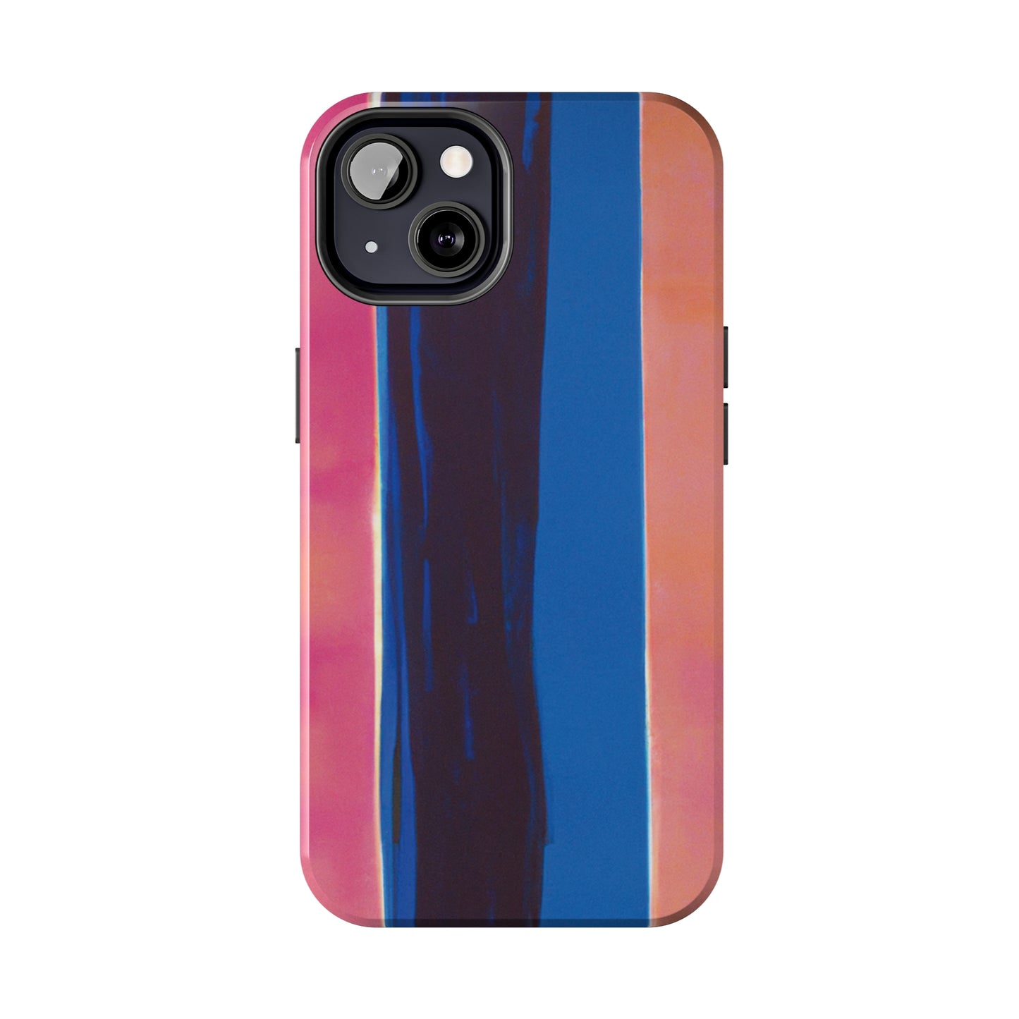 Strong Apple iPhone Case Ft. Minimal Blue Pink