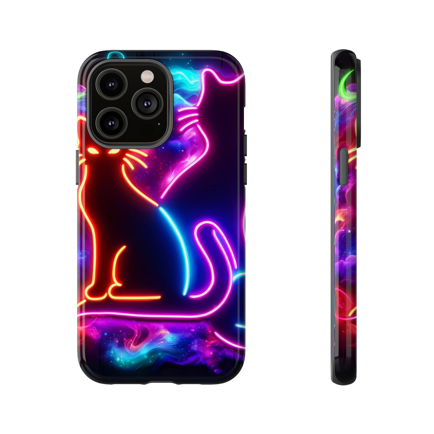 Tough Phone Case Ft. Neon Cats