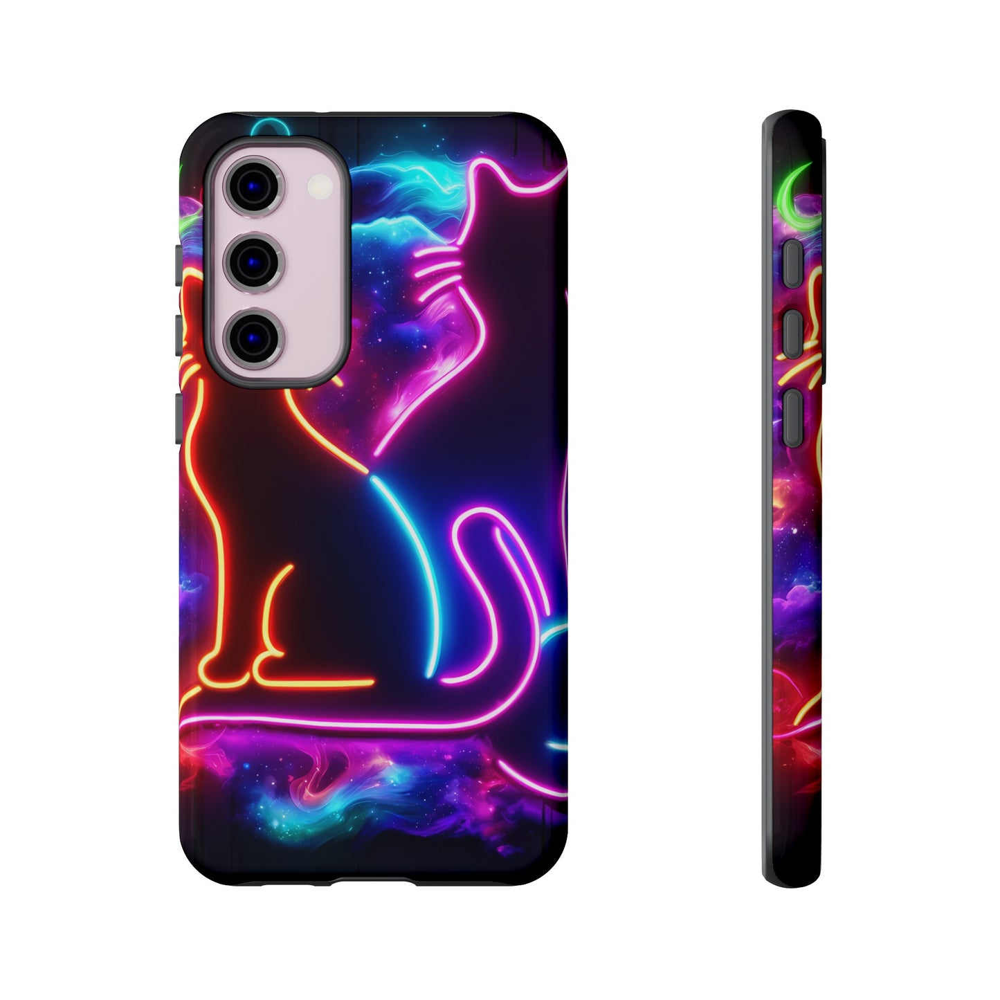 Tough Phone Case Ft. Neon Cats