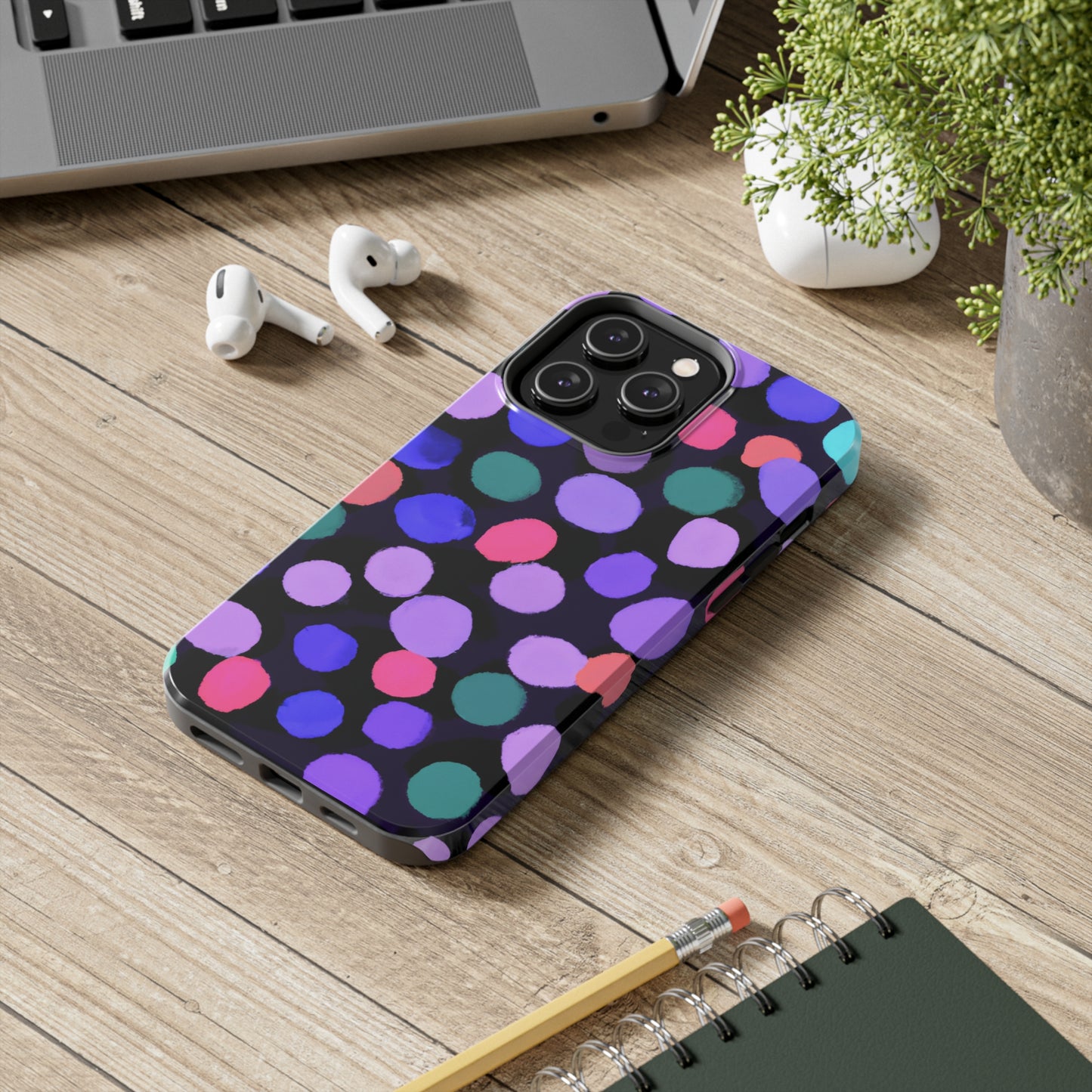 Tough Case-Mate iPhone Case Ft. Purple Dots