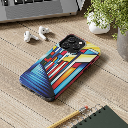 ToughDrop Apple iPhone Case Ft. Colorful Geometric Abstract Art