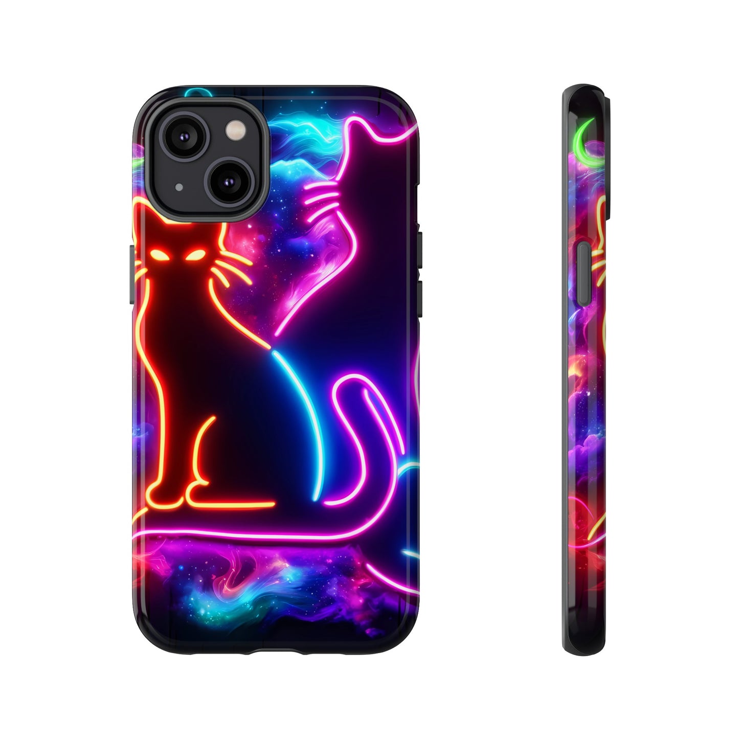 Tough Phone Case Ft. Neon Cats