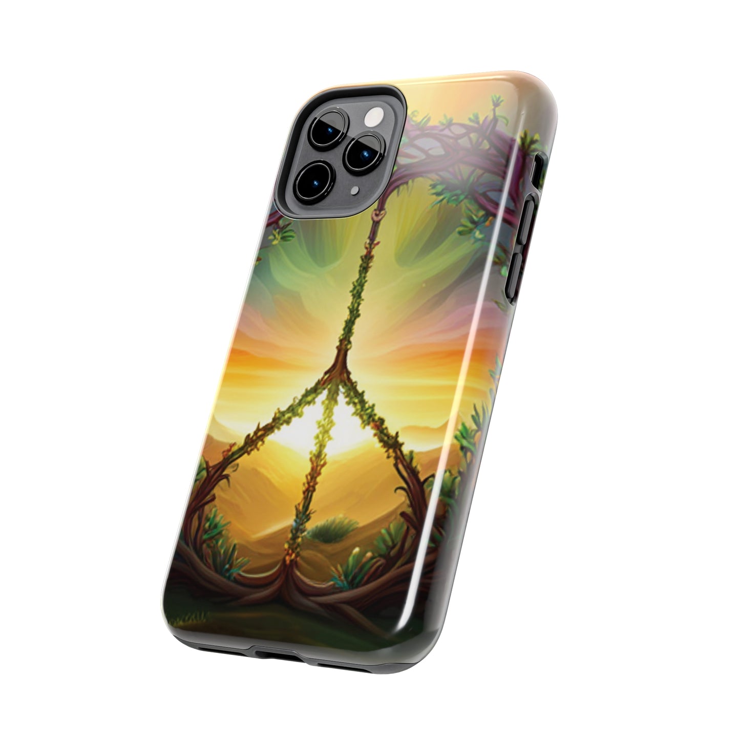 Strong Apple iPhone Case Ft. Peace Sign (Choose Peace)