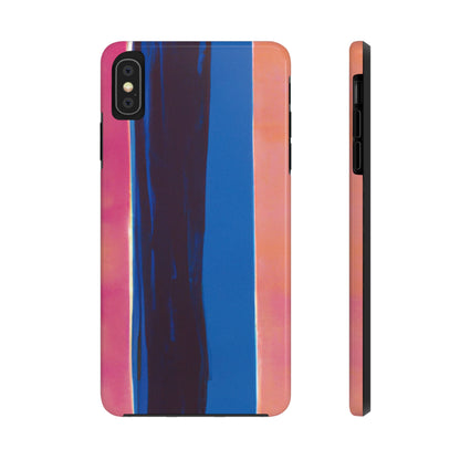 Strong Apple iPhone Case Ft. Minimal Blue Pink