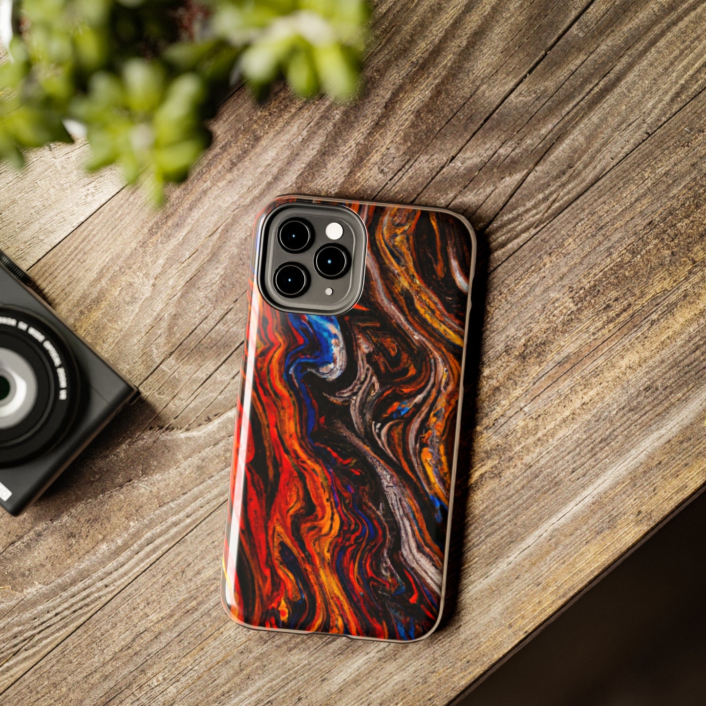 Tough Apple iPhone Case Ft. Abstract Petrified Wood