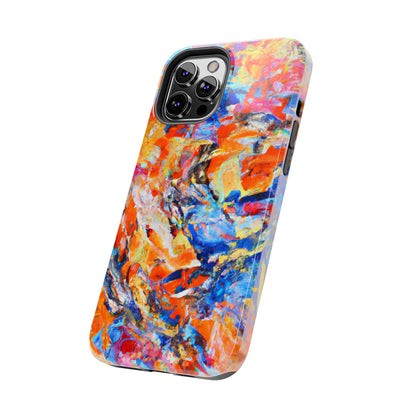 Tough Apple iPhone Case Ft. Abstract Blue and Orange