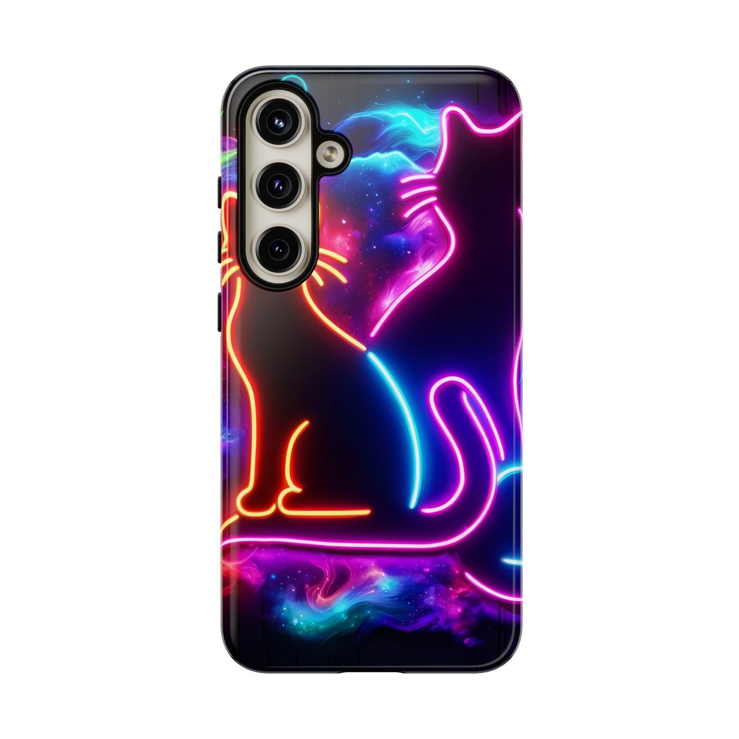 Tough Phone Case Ft. Neon Cats