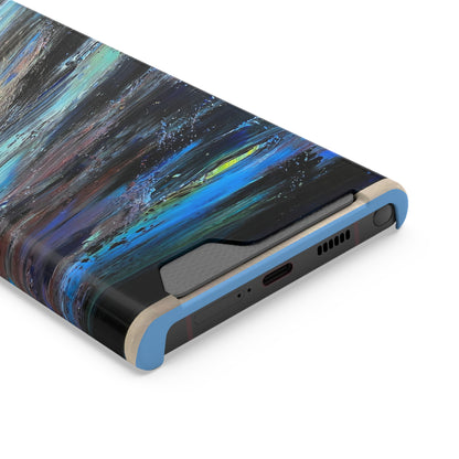 iPhone 13 and Samsung S21, S22 Cases with Card Holder Ft. Abstract Neptune