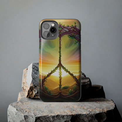 Strong Apple iPhone Case Ft. Peace Sign (Choose Peace)