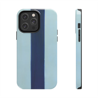 Strong Apple iPhone Case Ft. Minimal Blue Stripe