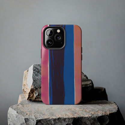 Strong Apple iPhone Case Ft. Minimal Blue Pink