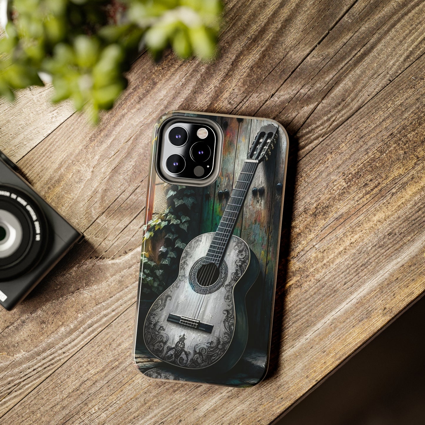 ToughDrop Apple iPhone Case Ft. Greyscale Guitar