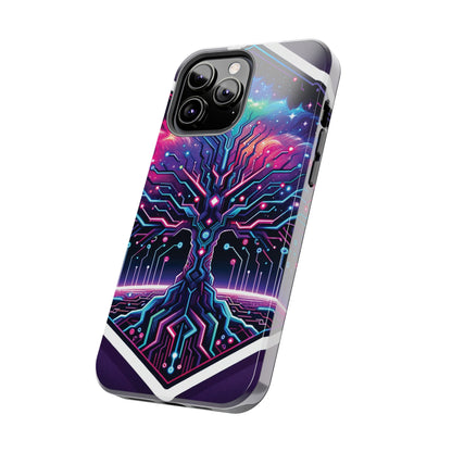 ToughDrop Apple iPhone Case Ft. Cyberpunk Nebula Tree