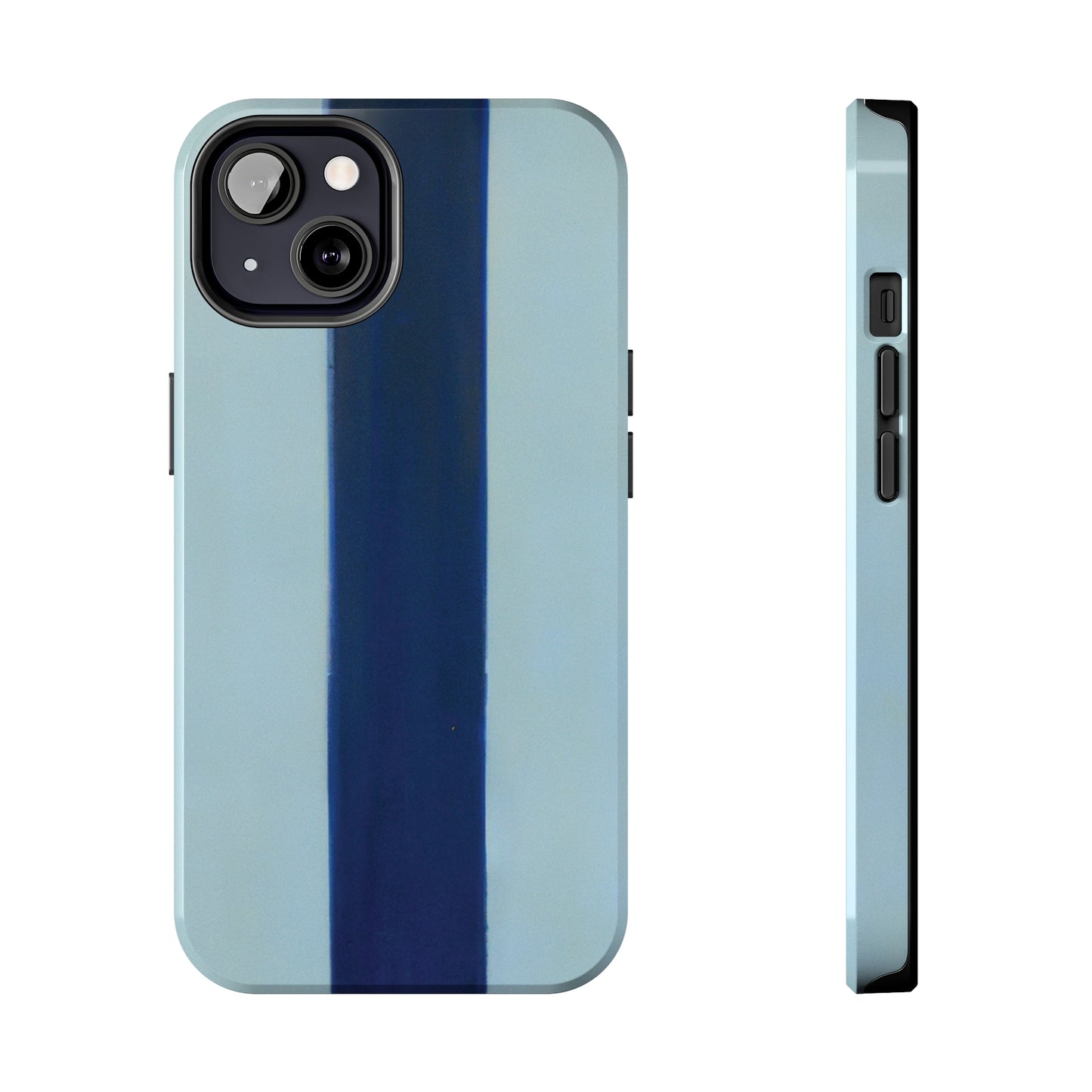 Strong Apple iPhone Case Ft. Minimal Blue Stripe