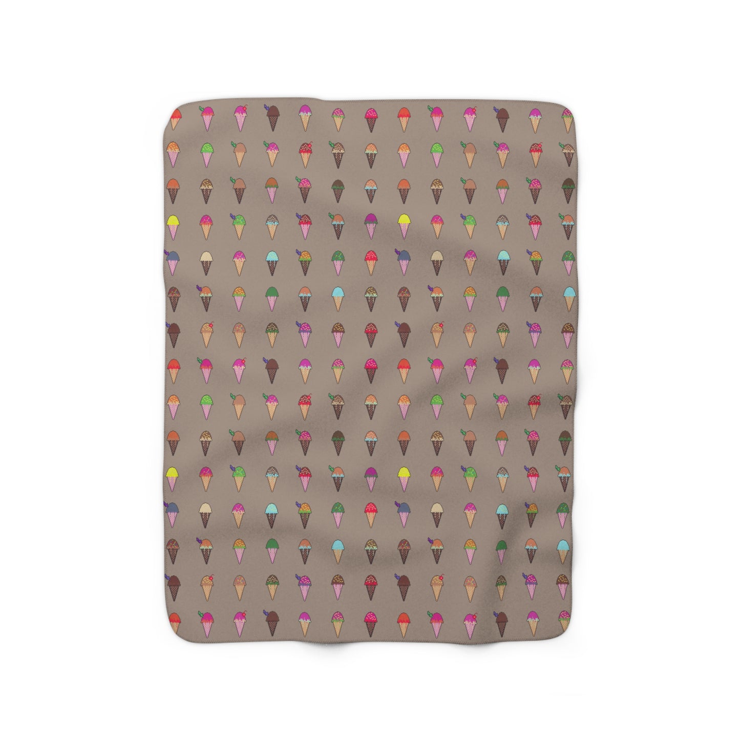 Sweet Dreams Sherpa Fleece Blanket Featuring Pixel Cones