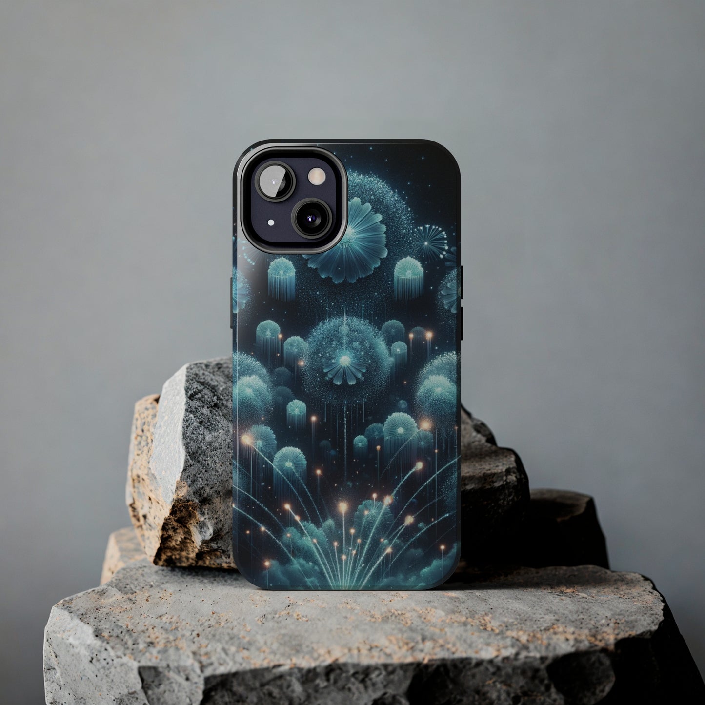 ToughDrop Apple iPhone Case Ft. Blue Dot New Year Fireworks