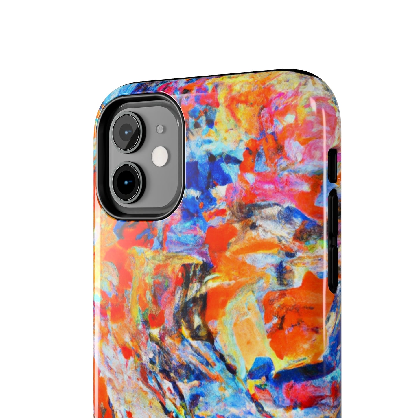 Tough Apple iPhone Case Ft. Abstract Blue and Orange