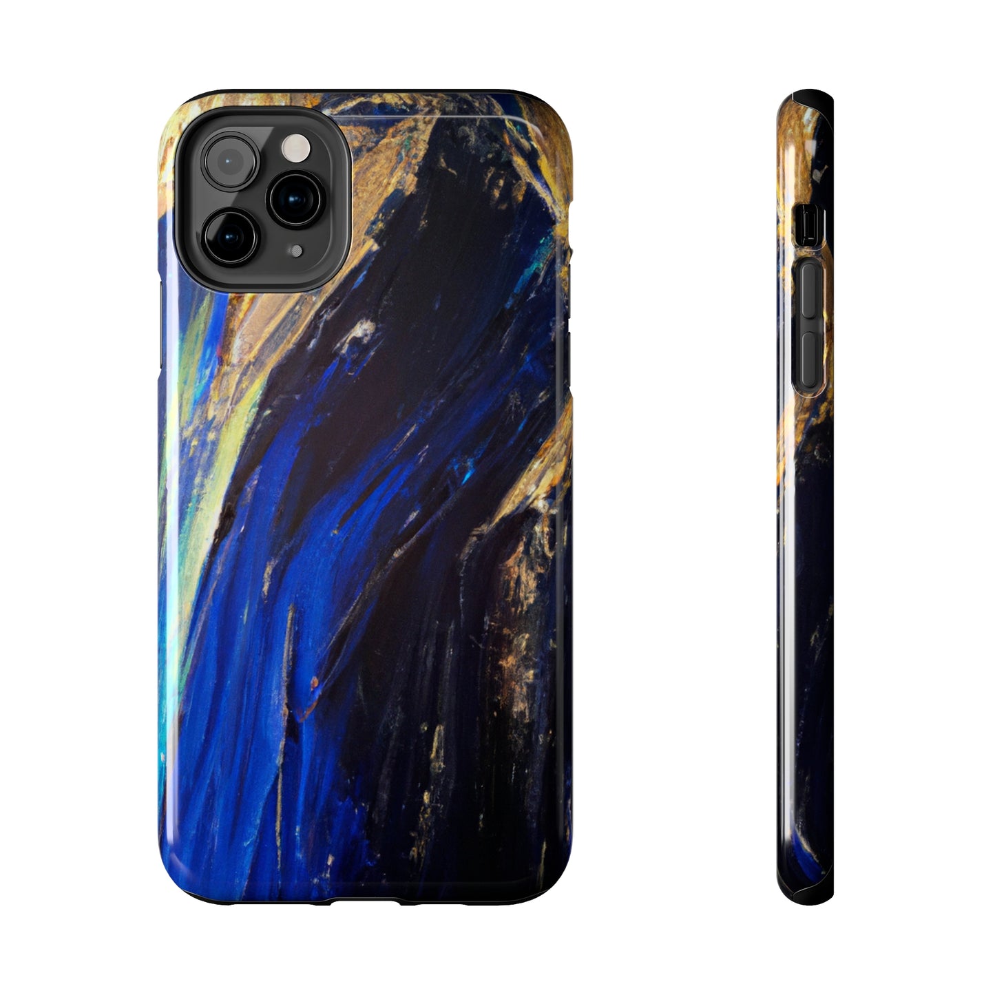 Tough Case-Mate iPhone Case Ft. Acrylic Blue Gold