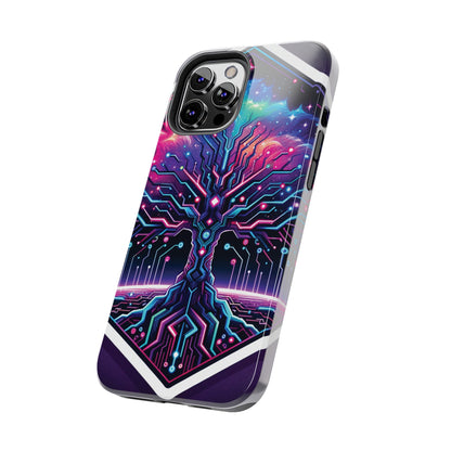 ToughDrop Apple iPhone Case Ft. Cyberpunk Nebula Tree