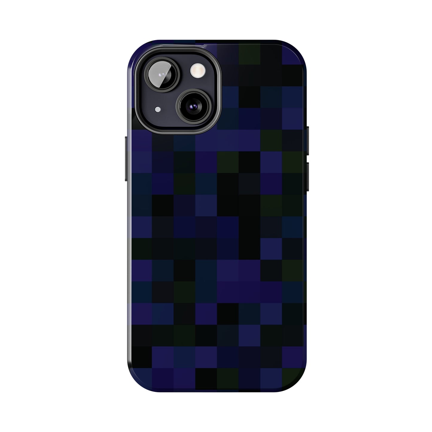 Strong Apple iPhone Case Ft. Dark Blue Pixels