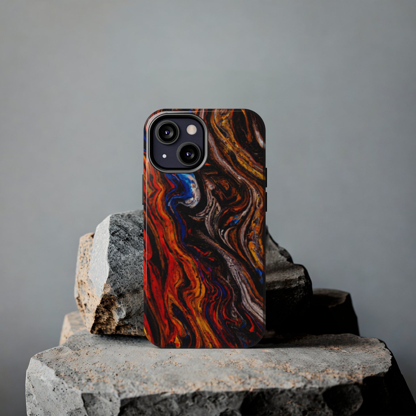 Tough Apple iPhone Case Ft. Abstract Petrified Wood