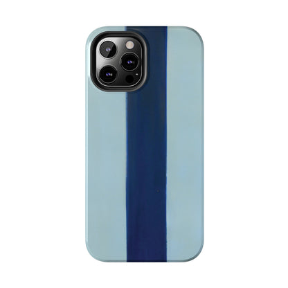 Strong Apple iPhone Case Ft. Minimal Blue Stripe