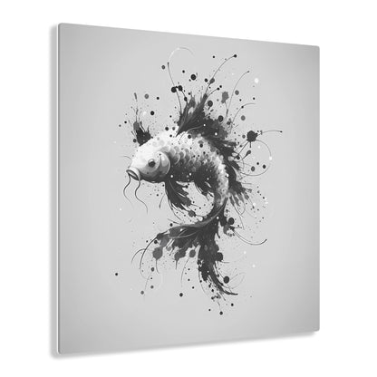 Wall Acrylic: Ink Blot Koi