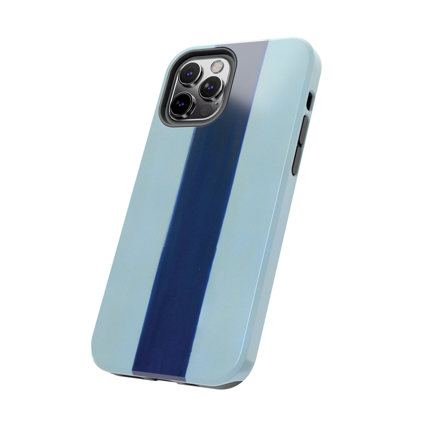 Strong Apple iPhone Case Ft. Minimal Blue Stripe