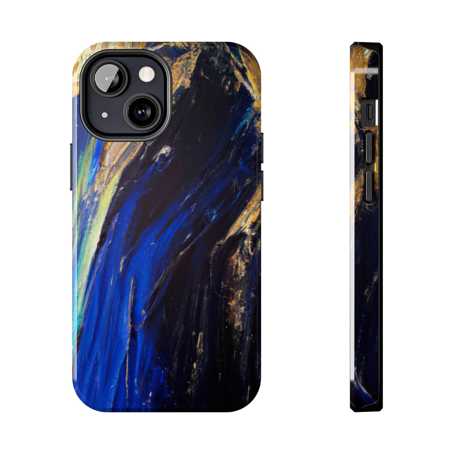 Tough Case-Mate iPhone Case Ft. Acrylic Blue Gold