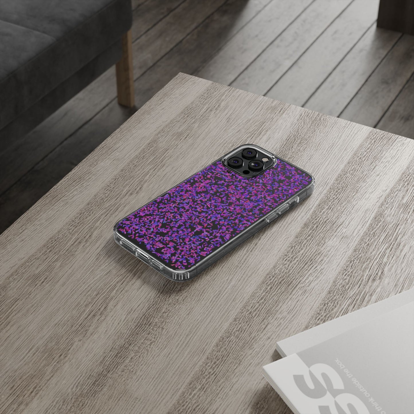 Clear iPhone and Android Cases Ft. Purple Leaves