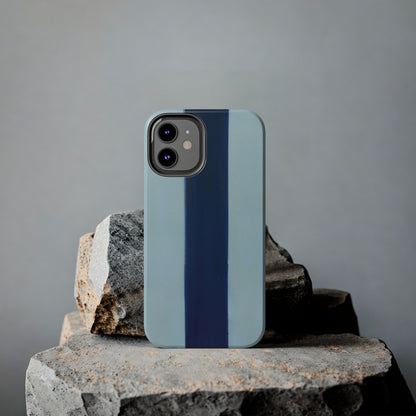 Strong Apple iPhone Case Ft. Minimal Blue Stripe