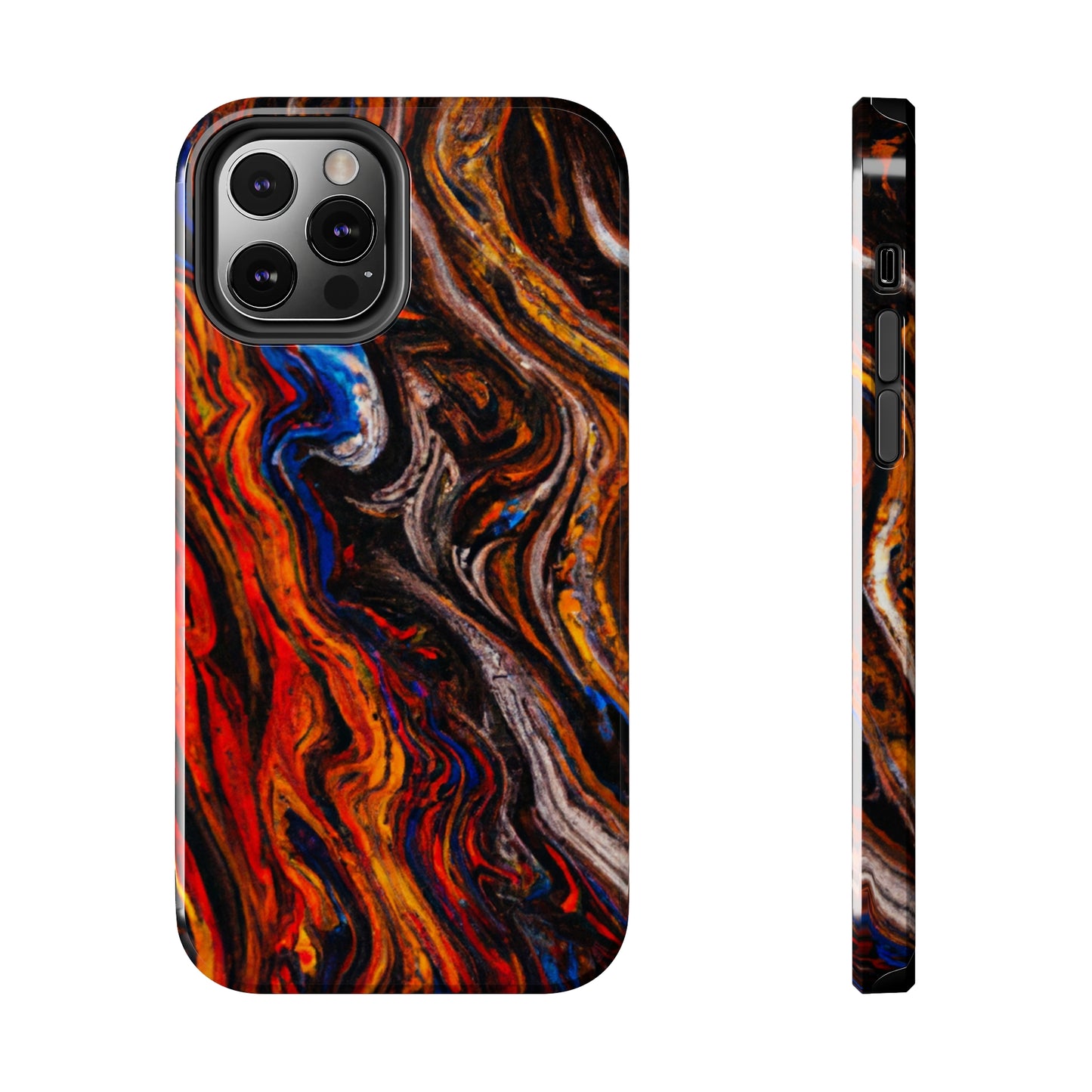 Tough Apple iPhone Case Ft. Abstract Petrified Wood