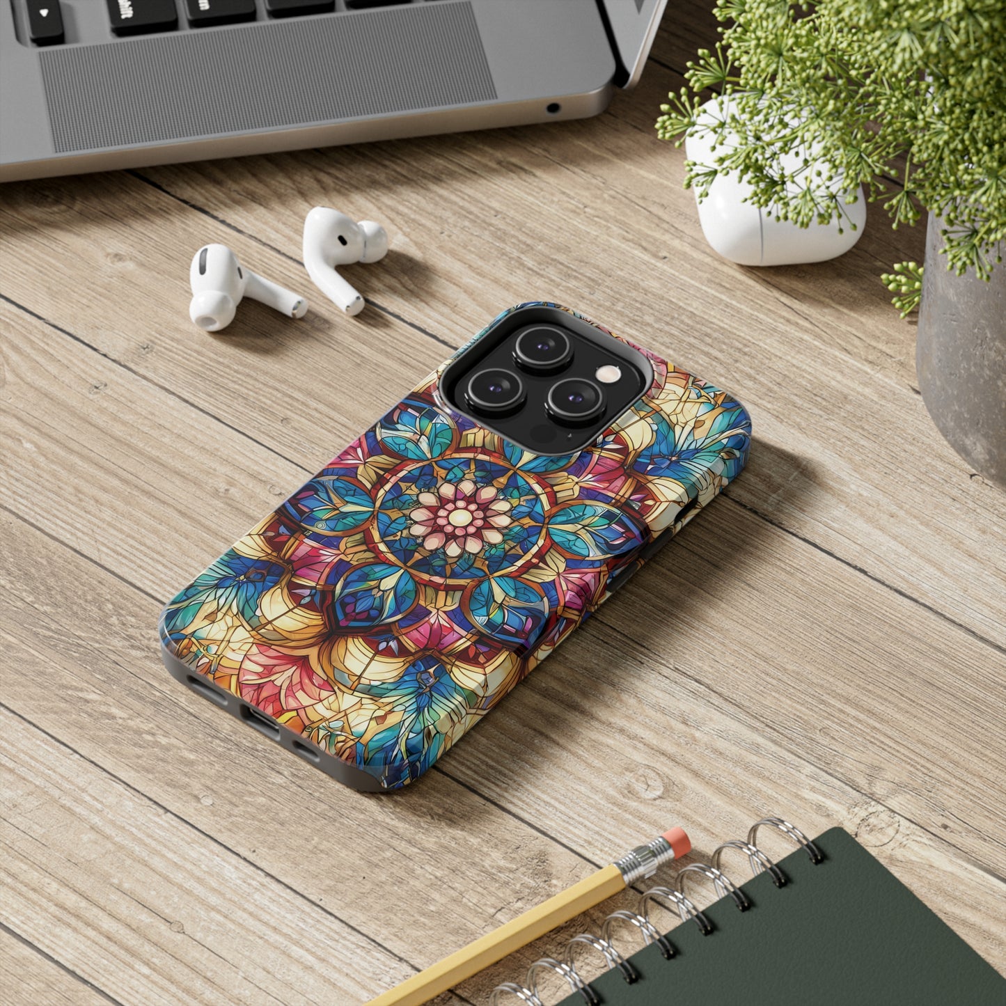 ToughDrop Apple iPhone Case Ft. Stained Glass Fractal