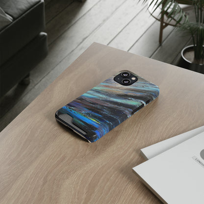 iPhone 13 and Samsung S21, S22 Cases with Card Holder Ft. Abstract Neptune