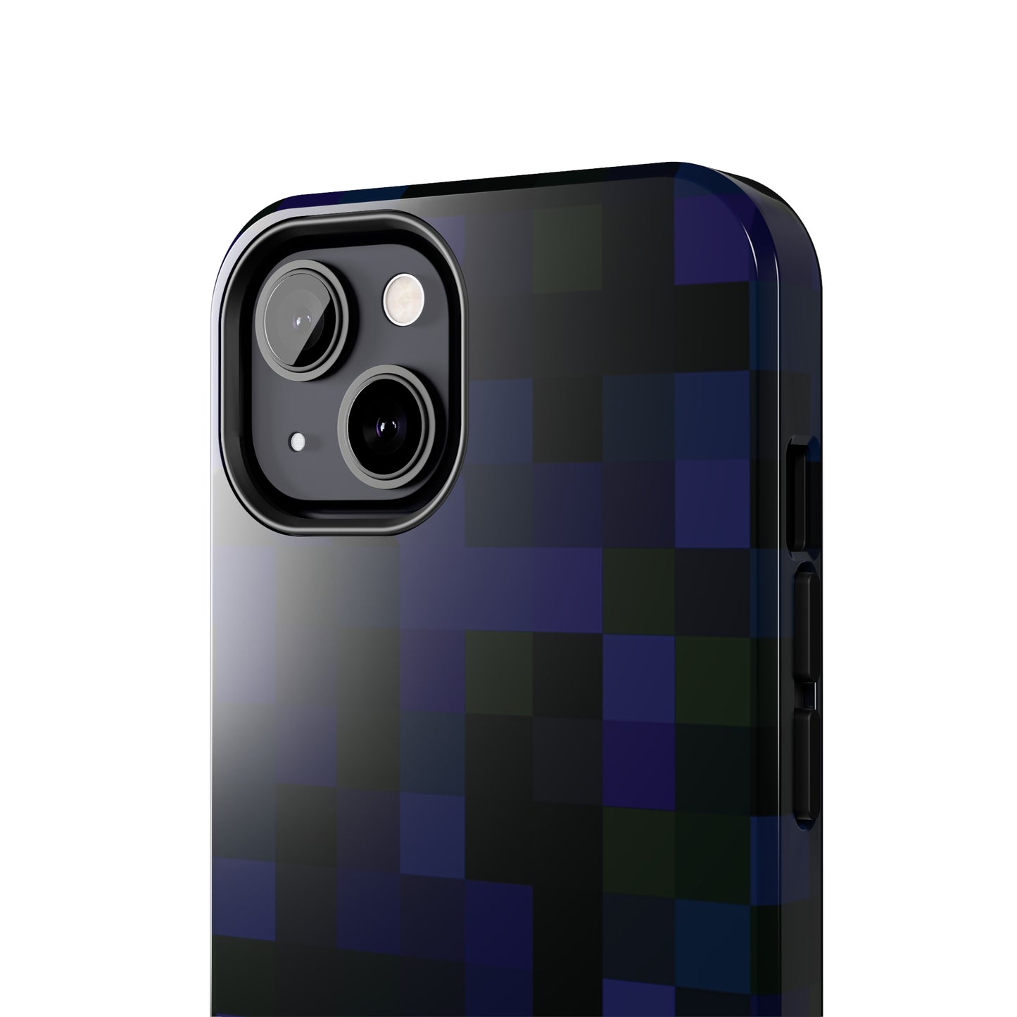 Strong Apple iPhone Case Ft. Dark Blue Pixels