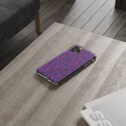 Clear iPhone and Android Cases Ft. Purple Leaves