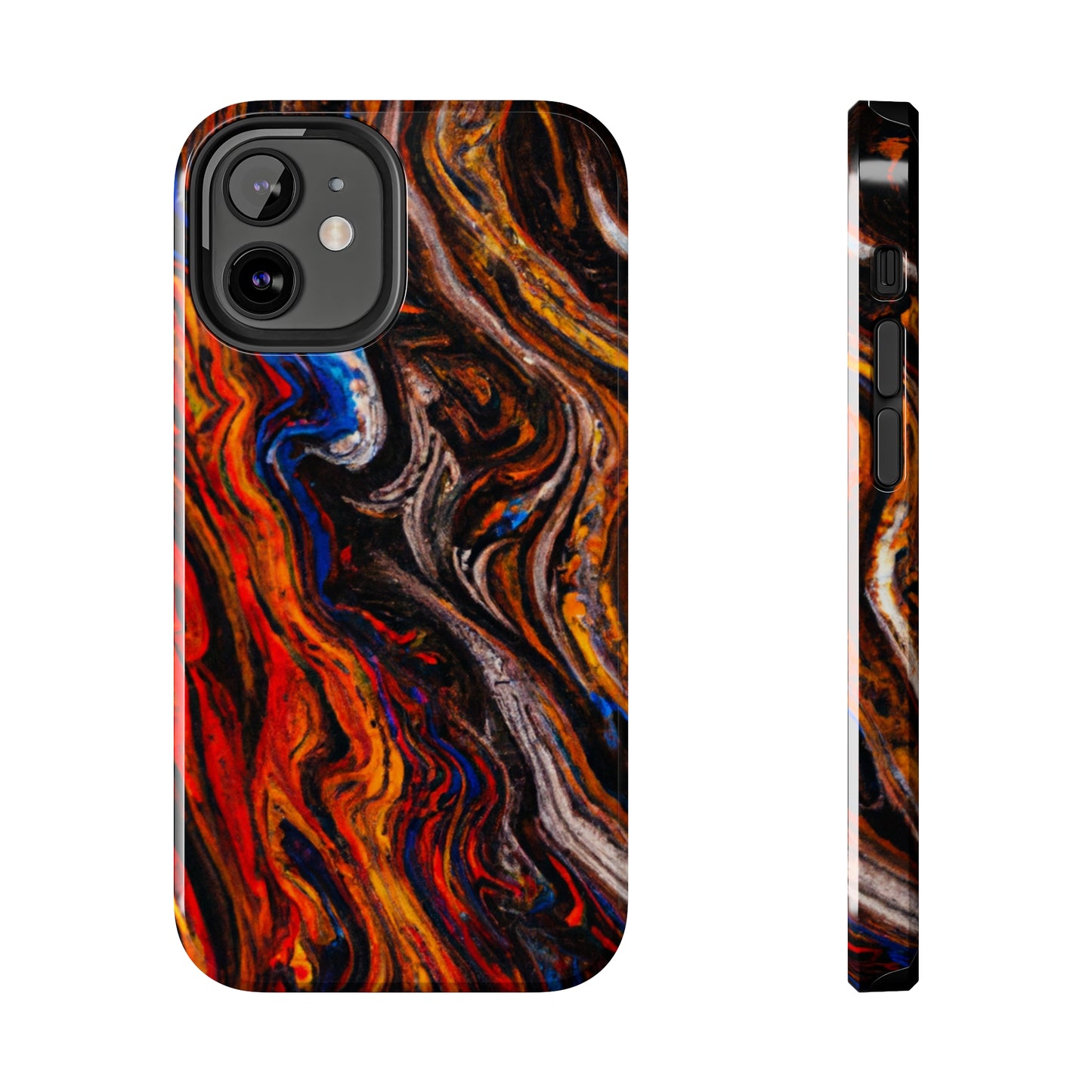 Tough Apple iPhone Case Ft. Abstract Petrified Wood