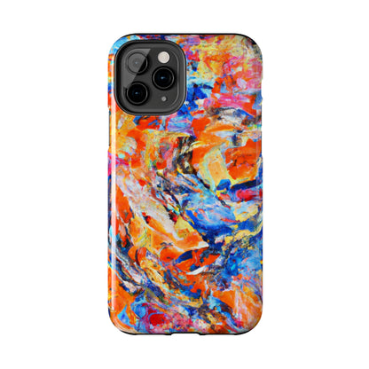 Tough Apple iPhone Case Ft. Abstract Blue and Orange